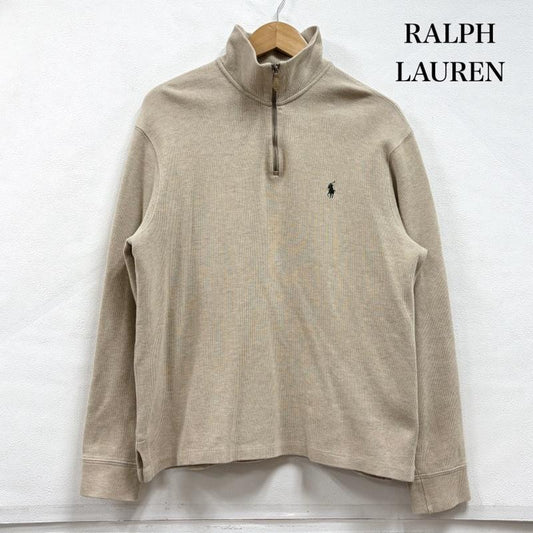 ラルフローレン RALPHLAUREN トレーナー 長袖 ハーフジップ セーター ポニー 刺繍 トレーナー ニット M 無地 X ワンポイント X ロゴ、文字 X 刺繍 ベージュ / ベージュ / beige X 緑 / グリーン / green メンズ USED 古着 中古 50157276