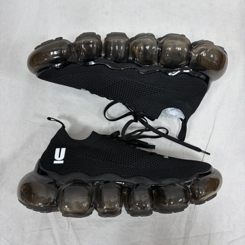 アンダーカバー UNDERCOVER スニーカー スニーカー 26SS grounds グラウンズ UP1F9F01 ニットアッパー ロゴ クリアソール スニーカー 26.0cm 無地 X ワンポイント X ロゴ、文字 X プリント 黒 / ブラック / black X 白 / ホワイト / white メンズ USED 古着 中古 50157279