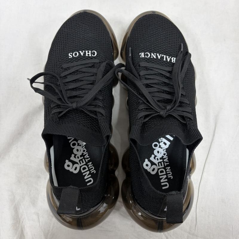 アンダーカバー UNDERCOVER スニーカー スニーカー 26SS grounds グラウンズ UP1F9F01 ニットアッパー ロゴ クリアソール スニーカー 26.0cm 無地 X ワンポイント X ロゴ、文字 X プリント 黒 / ブラック / black X 白 / ホワイト / white メンズ USED 古着 中古 50157279