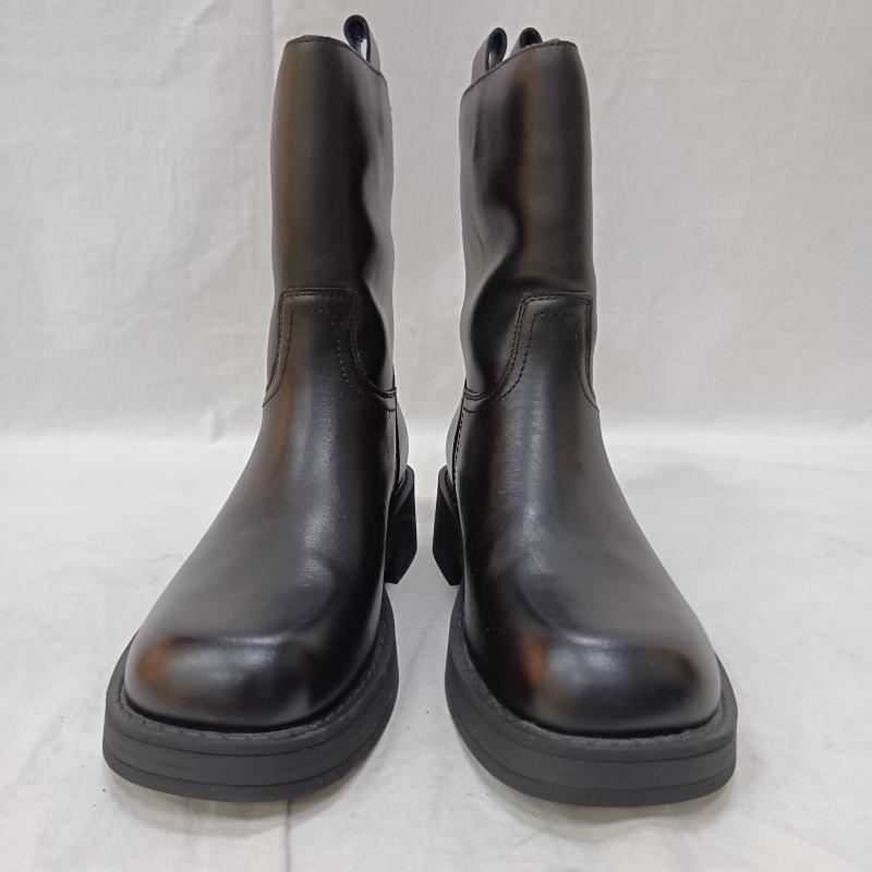 モヒ MOHI ブーツ ショートブーツ レザー ミドルブーツ black 23cm 23.0cm 無地 黒 / ブラック / black レディース USED 古着 中古 50157282