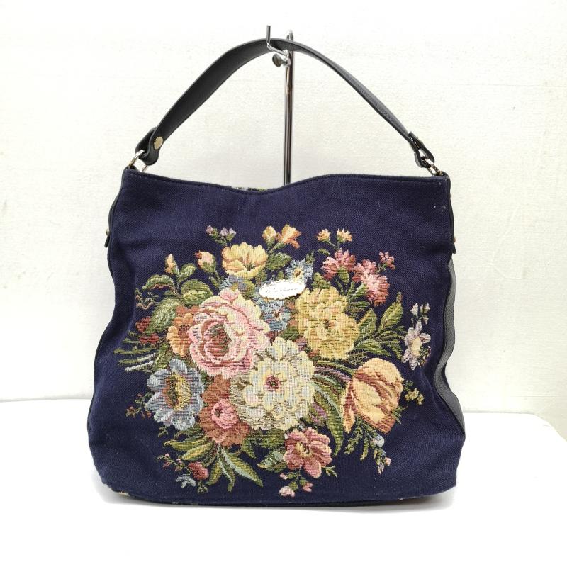 シンクビー Think Bee! ショルダーバッグ ショルダーバッグ ミオゾティス 2way ショルダー ハンド バッグ 花柄 - 紺 / ネイビー / navy レディース USED 古着 中古 50157289