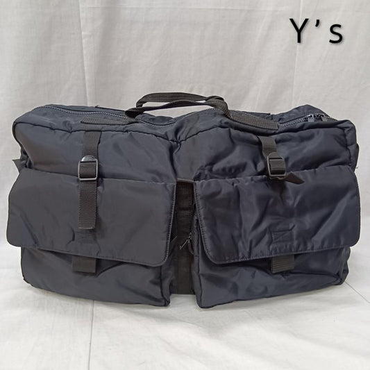ワイズ Y s ボストンバッグ ボストンバッグ ナイロンボストンバッグ ショルダーバッグ black ビッグサイズ - 無地 黒 / ブラック / black メンズ USED 古着 中古 50157293