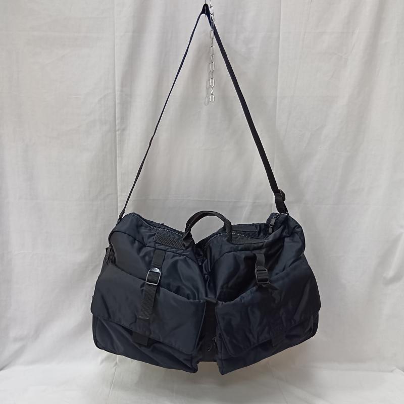 ワイズ Y s ボストンバッグ ボストンバッグ ナイロンボストンバッグ ショルダーバッグ black ビッグサイズ - 無地 黒 / ブラック / black メンズ USED 古着 中古 50157293