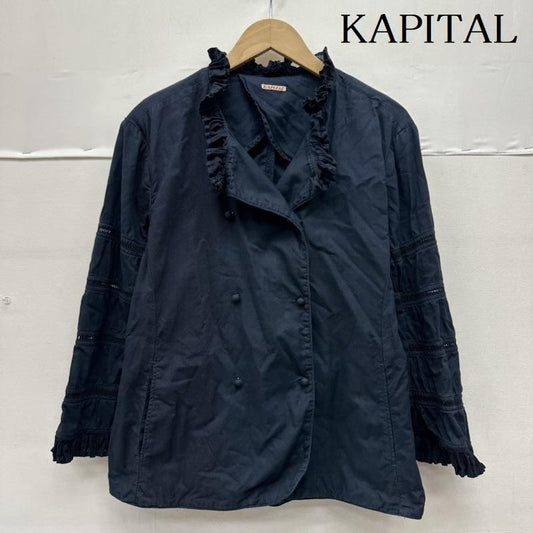 キャピタル KAPITAL ジャケット、上着 ジャンパー、ブルゾン フリル シャツ ジャケット - 紺 / ネイビー / navy レディース USED 古着 中古 50157300
