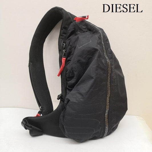 ディーゼル DIESEL ボディバッグ ボディバッグ Zip-D Sling リップストップ ショルダーバッグ - 黒 / ブラック / black メンズ USED 古着 中古 50157308