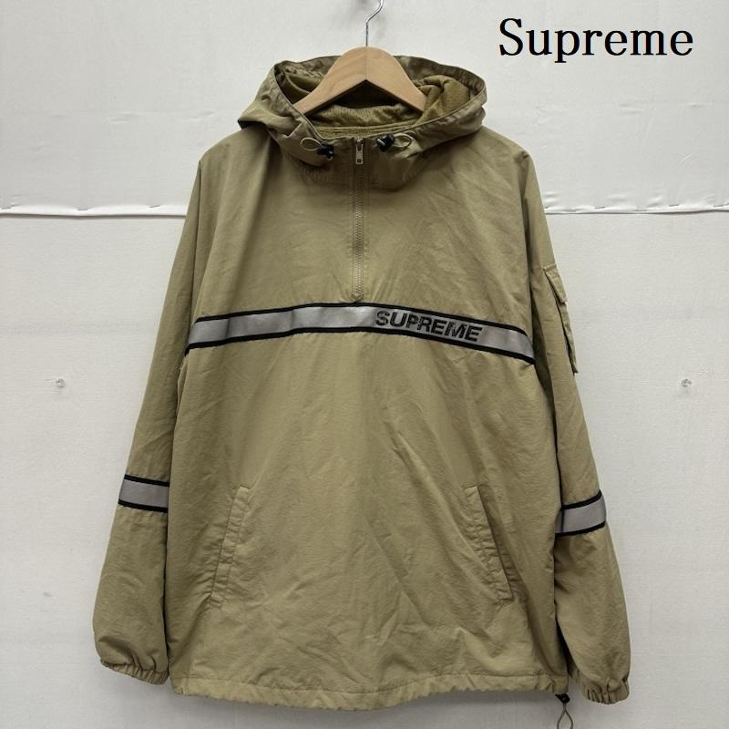 シュプリーム Supreme ジャケット、上着 ジャンパー、ブルゾン 18ss reflective taping hooded pullover ナイロン ハーフジップ プルオーバー L ベージュ / ベージュ / beige メンズ USED 古着 中古 50157309