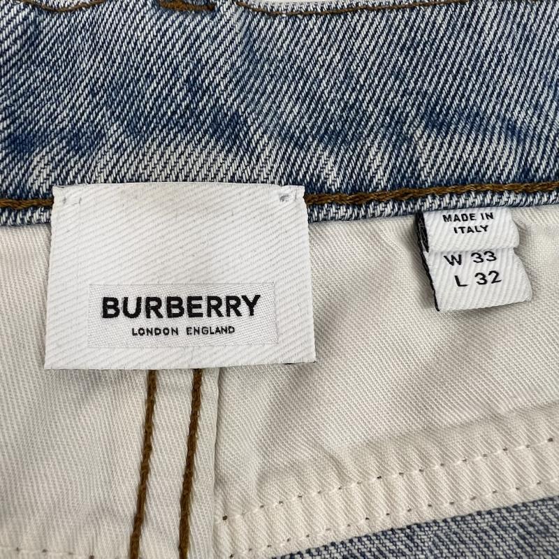 バーバリー BURBERRY パンツ デニム、ジーンズ ストレートフィット ウォッシュド デニムパンツ 33インチ メンズ USED 古着 中古 50157313