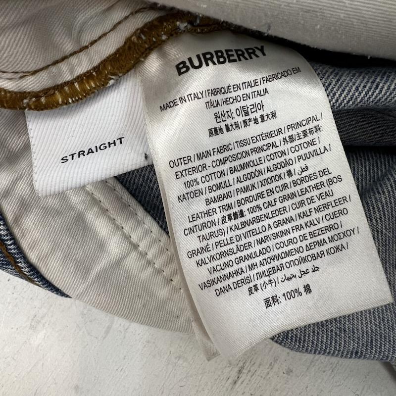 バーバリー BURBERRY パンツ デニム、ジーンズ ストレートフィット ウォッシュド デニムパンツ 33インチ メンズ USED 古着 中古 50157313