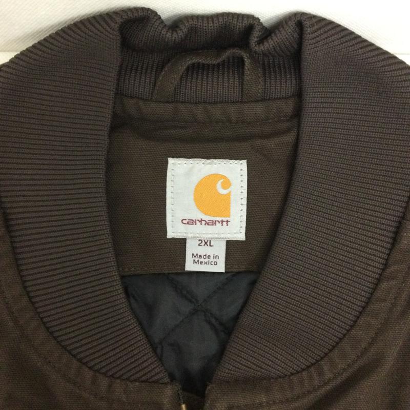 カーハート Carhartt ベスト ベスト カーハート リブカラー ワークベスト CARHARTT LOOSE FIT WASHED DUCK INSULATED RIB COLLAR VEST 104395 XXL 無地 茶 / ブラウン / brown メンズ USED 古着 中古 50157324