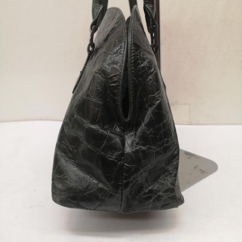 ハマノ HAMANO ハンドバッグ ハンドバッグ 濱野皮革工藝 皇室御用達 クロコダイル レザー ハンドバッグ トートバッグ - 緑 / グリーン / green レディース USED 古着 中古 50157327