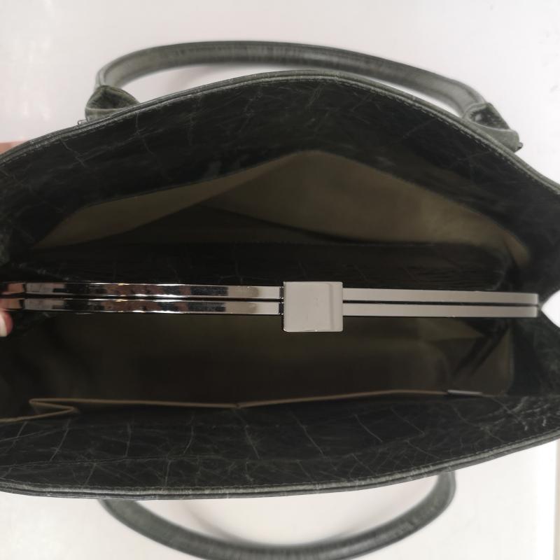 ハマノ HAMANO ハンドバッグ ハンドバッグ 濱野皮革工藝 皇室御用達 クロコダイル レザー ハンドバッグ トートバッグ - 緑 / グリーン / green レディース USED 古着 中古 50157327