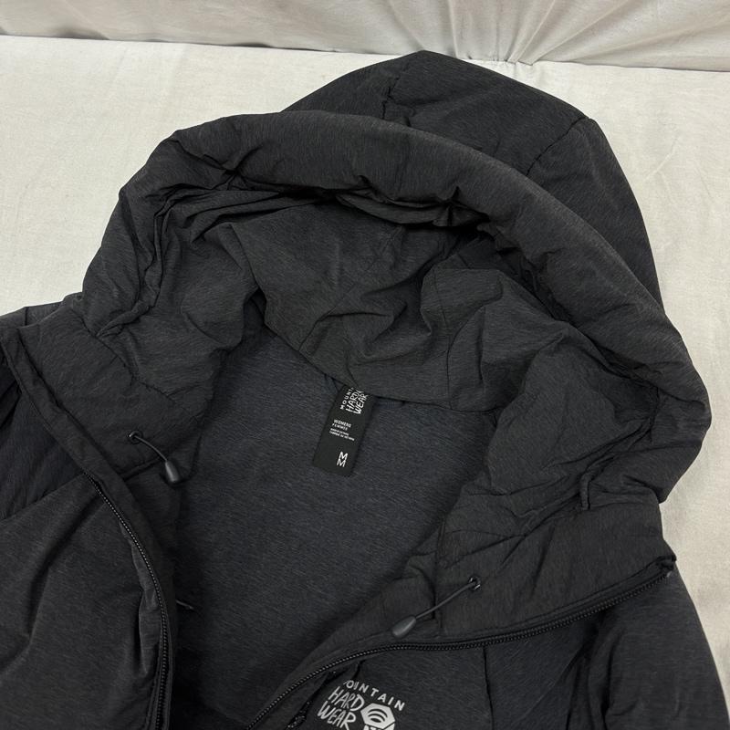 マウンテン ハード ウェアー MOUNTAIN HARDWEAR ジャケット、上着 ダウンジャケット 700FP ストレッチ フーデッド ダウン ジャケット パーカー OL9952 M ワンポイント X ロゴ、文字 灰 / グレー / gray レディース USED 古着 中古 50157330