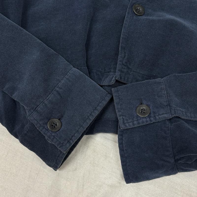 アルマーニ ジーンズ ARMANI JEANS シャツ、ブラウス 長袖 レギュラーカラー フラップ ポケット コットン ロングスリーブ シャツ イタリア製 XL ワンポイント X ロゴ、文字 X 刺繍 紺 / ネイビー / navy メンズ USED 古着 中古 50157331