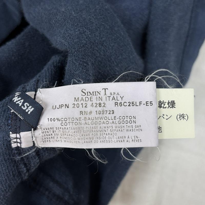 アルマーニ ジーンズ ARMANI JEANS シャツ、ブラウス 長袖 レギュラーカラー フラップ ポケット コットン ロングスリーブ シャツ イタリア製 XL ワンポイント X ロゴ、文字 X 刺繍 紺 / ネイビー / navy メンズ USED 古着 中古 50157331