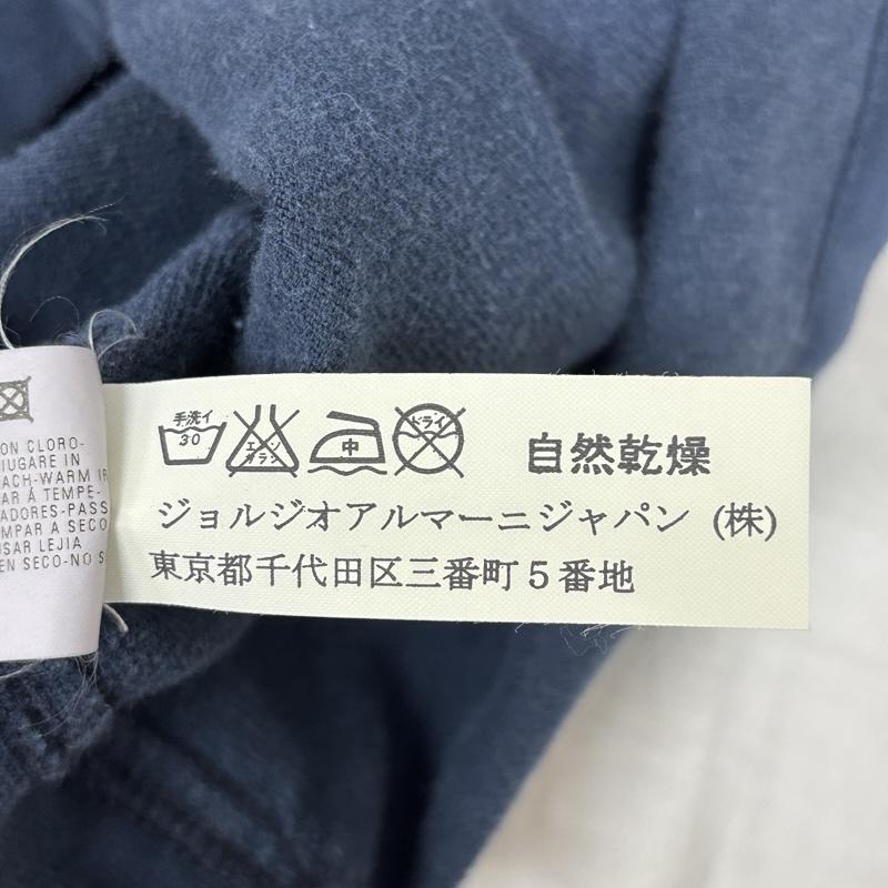 アルマーニ ジーンズ ARMANI JEANS シャツ、ブラウス 長袖 レギュラーカラー フラップ ポケット コットン ロングスリーブ シャツ イタリア製 XL ワンポイント X ロゴ、文字 X 刺繍 紺 / ネイビー / navy メンズ USED 古着 中古 50157331