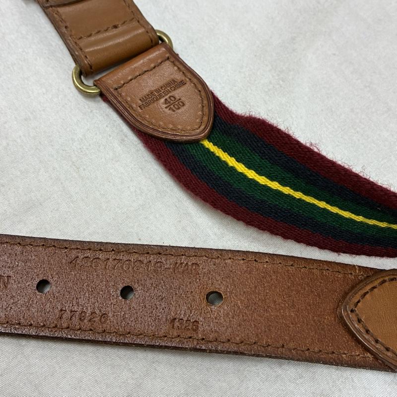ポロラルフローレン POLO RALPH LAUREN ベルト・バックル ベルト ピン バックル サーシングル ベルト 部分レザー クラウン RL ロゴ 型押し 40 / 100 - ワンポイント X ロゴ、文字 マルチカラー / マルチカラー / multicolor メンズ USED 古着 中古 50157363