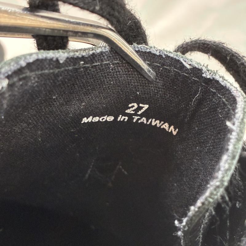 ヒステリックグラマー HYSTERIC GLAMOUR スニーカー スニーカー オール レザー サンダー ローカット スニーカー 27.0cm ワンポイント X ロゴ、文字 黒 / ブラック / black メンズ USED 古着 中古 50157370