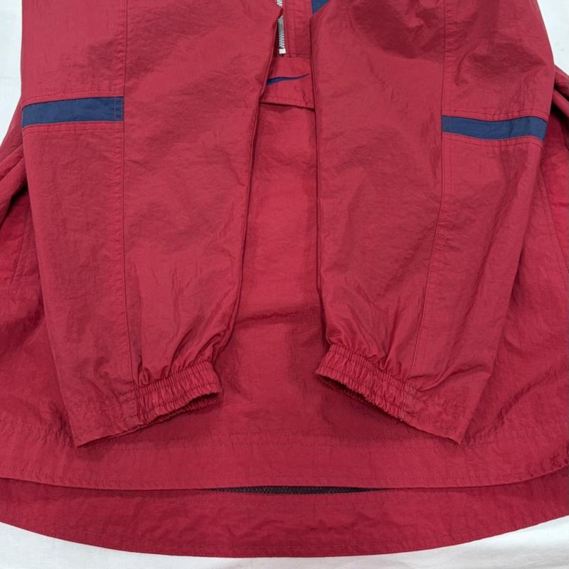 ナイキ NIKE ジャケット、上着 ジャンパー、ブルゾン 90 s OLD オールド ヴィンテージ アノラック ナイロン ジャケット ハーフジップ ロゴ 刺繍 銀タグ L ワンポイント X ロゴ、文字 X 刺繍 えんじ / ワインレッド / dark red X 緑 / グリーン / green メンズ USED 古着 中古 50157378