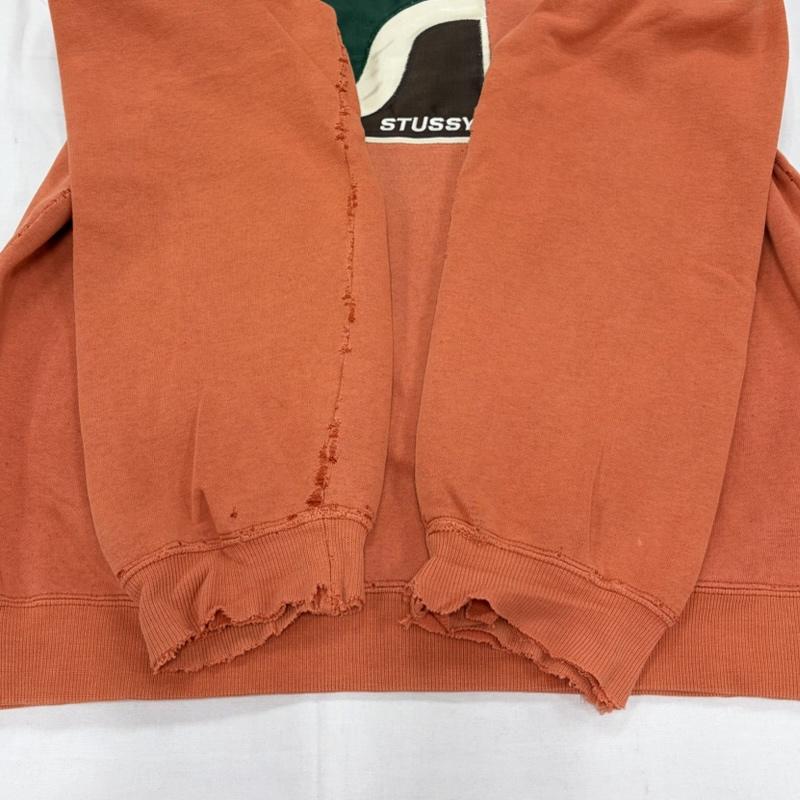 ステューシー STUSSY トレーナー 長袖 00 s OLD オールド ロゴ スウェット シャツ プルオーバー 刺繍 ヴィンテージ クルーネック L ロゴ、文字 X 刺繍 橙 / オレンジ / orange X 緑 / グリーン / green X 茶 / ブラウン / brown X 白 / ホワイト / white メンズ USED 古着 中古 50157379