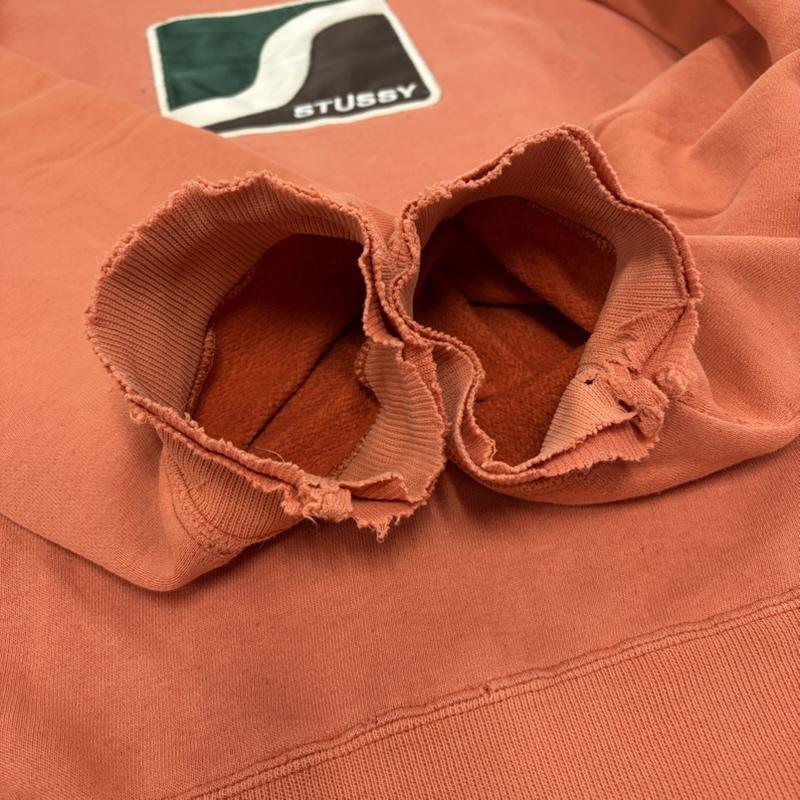 ステューシー STUSSY トレーナー 長袖 00 s OLD オールド ロゴ スウェット シャツ プルオーバー 刺繍 ヴィンテージ クルーネック L ロゴ、文字 X 刺繍 橙 / オレンジ / orange X 緑 / グリーン / green X 茶 / ブラウン / brown X 白 / ホワイト / white メンズ USED 古着 中古 50157379