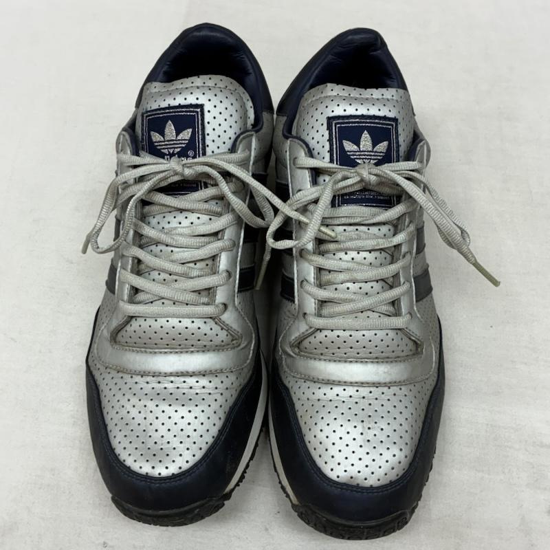 アディダスオリジナルス adidas originals スニーカー スニーカー 00s 09年製 GALAXY ギャラクシー パンチング ローカット スニーカー G25751 27.0cm ロゴ、文字 X 刺繍 銀 / シルバー / silver color X 紺 / ネイビー / navy メンズ USED 古着 中古 50157380
