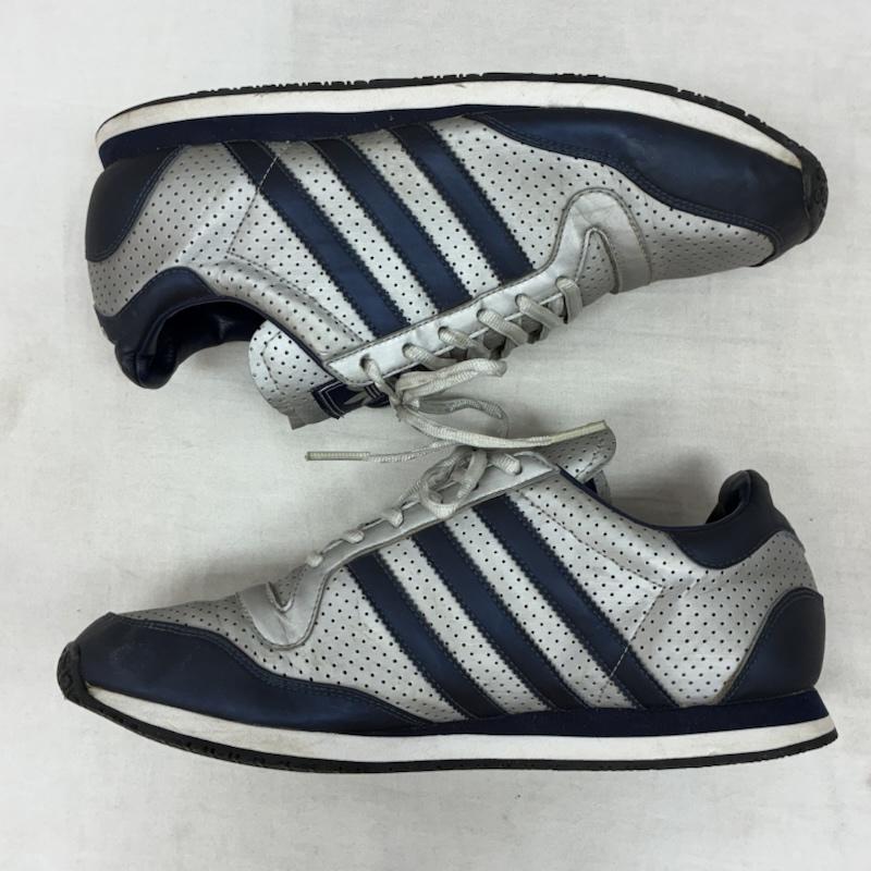 アディダスオリジナルス adidas originals スニーカー スニーカー 00s 09年製 GALAXY ギャラクシー パンチング ローカット スニーカー G25751 27.0cm ロゴ、文字 X 刺繍 銀 / シルバー / silver color X 紺 / ネイビー / navy メンズ USED 古着 中古 50157380