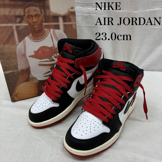 ナイキ NIKE スニーカー スニーカー 25ss Air Jordan 1 Retro High OG GS エアジョーダン ブラックトゥ リイマジンド FD1437-106 スニーカー 23.0cm ロゴ、文字 白 / ホワイト / white X 黒 / ブラック / black X 赤 / レッド / red ボーイズ USED 古着 中古 50157384