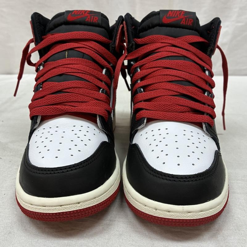 ナイキ NIKE スニーカー スニーカー 25ss Air Jordan 1 Retro High OG GS エアジョーダン ブラックトゥ リイマジンド FD1437-106 スニーカー 23.0cm ロゴ、文字 白 / ホワイト / white X 黒 / ブラック / black X 赤 / レッド / red ボーイズ USED 古着 中古 50157384