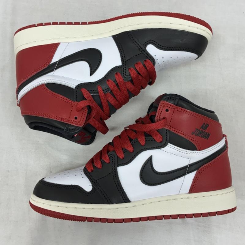 ナイキ NIKE スニーカー スニーカー 25ss Air Jordan 1 Retro High OG GS エアジョーダン ブラックトゥ リイマジンド FD1437-106 スニーカー 23.0cm ロゴ、文字 白 / ホワイト / white X 黒 / ブラック / black X 赤 / レッド / red ボーイズ USED 古着 中古 50157384