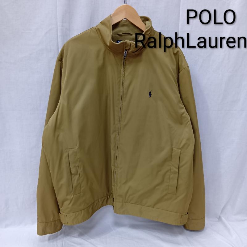 ポロバイラルフローレン Polo by RALPH LAUREN ジャケット、上着 ジャンパー、ブルゾン ウィンドブレーカー 裏フリース ベージュ XL XL プリント X ロゴ、文字 ベージュ / ベージュ / beige メンズ USED 古着 中古 50157385
