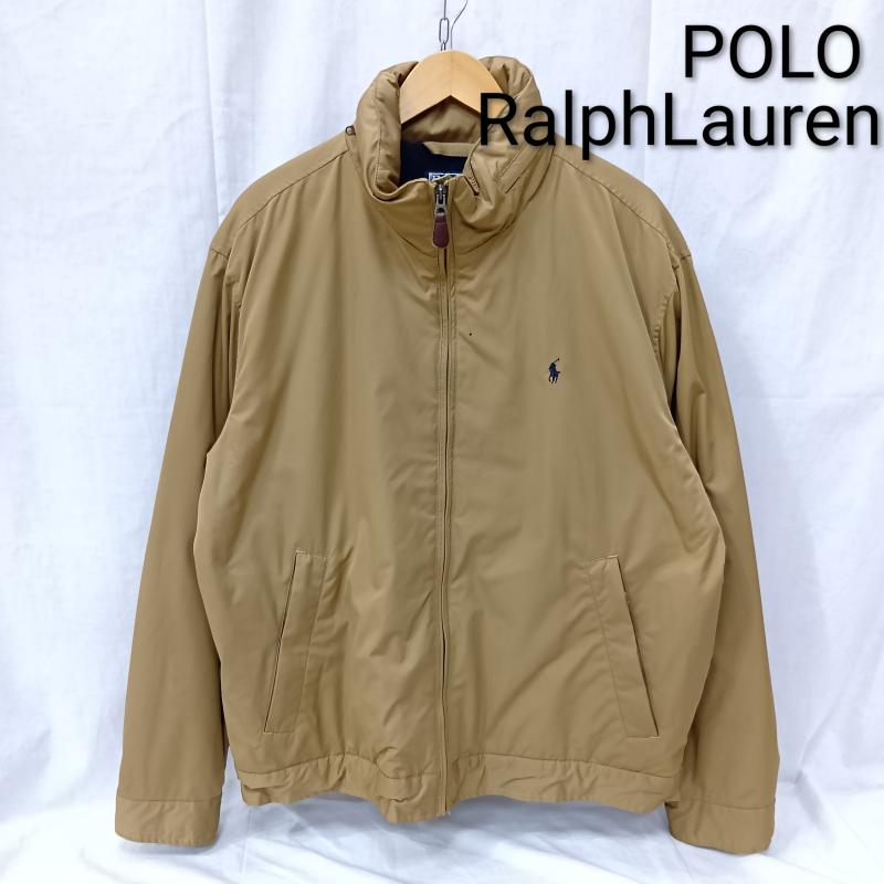 ポロバイラルフローレン Polo by RALPH LAUREN ジャケット、上着 ジャンパー、ブルゾン ブルゾンジャケット 裏起毛 ベージュ XL フード収納 フルジップ XL ロゴ、文字 X ワンポイント ベージュ / ベージュ / beige メンズ USED 古着 中古 50157386