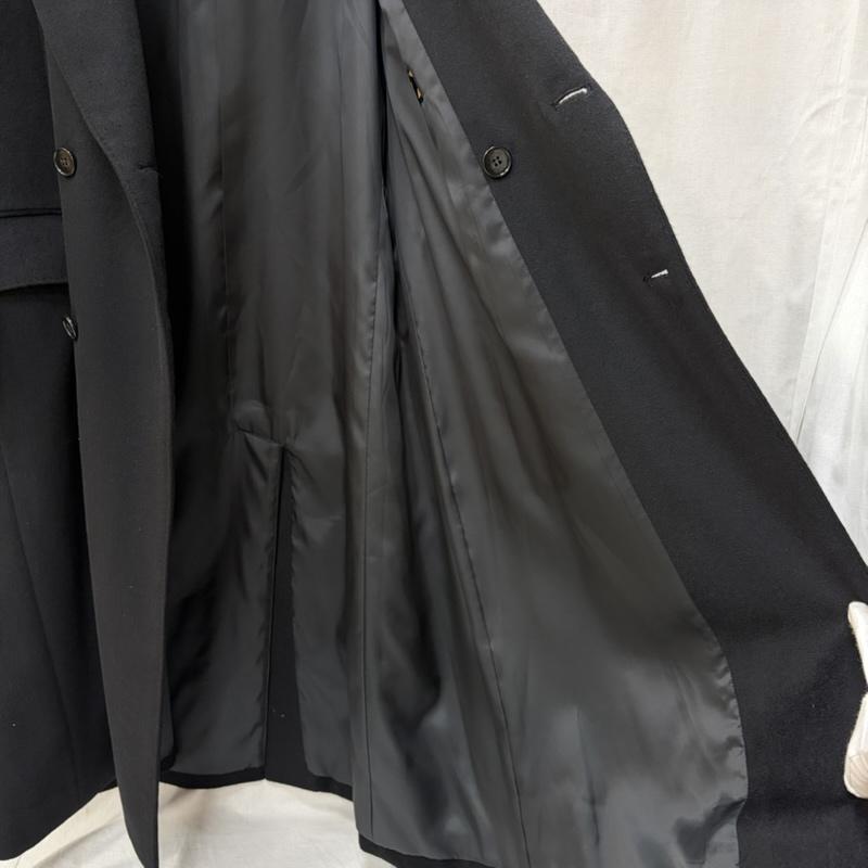 古着 USED コート コート一般 cashmere100% チェスターコート ロングコート 日本製 L(170～180) black L 無地 黒 / ブラック / black メンズ USED 古着 中古 50157387