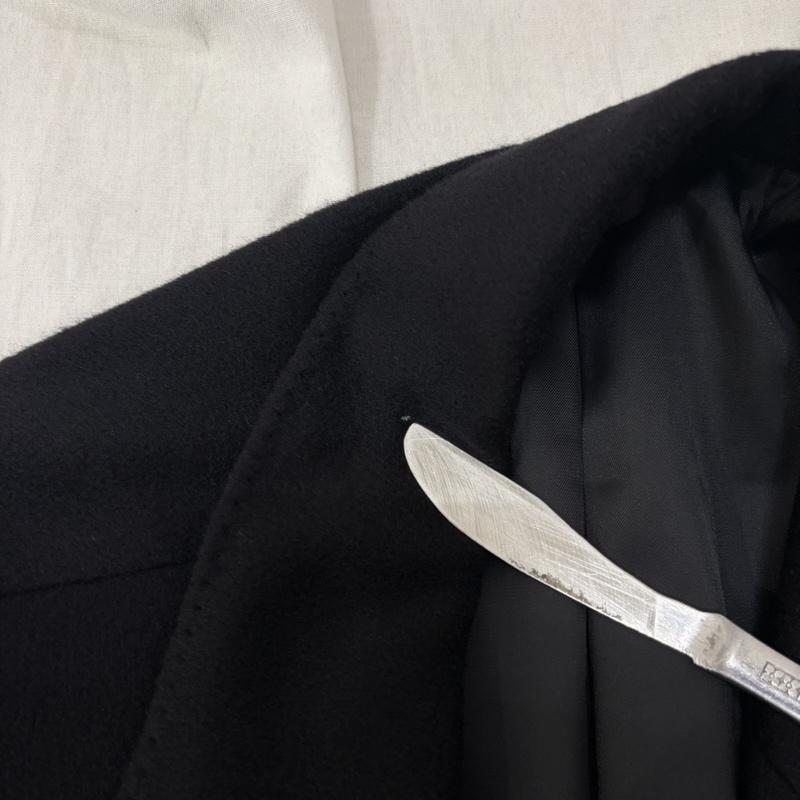 古着 USED コート コート一般 cashmere100% チェスターコート ロングコート 日本製 L(170～180) black L 無地 黒 / ブラック / black メンズ USED 古着 中古 50157387