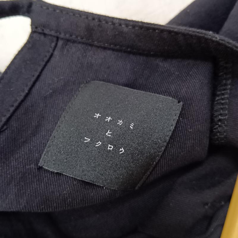 古着 USED ワンピース ロングスカート オオカミとフクロウ TY-26001 オオカミと虹の始まりと白綿とワンピース black コットン100％ - ワンポイント 黒 / ブラック / black レディース USED 古着 中古 50157393