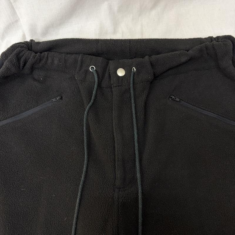 インターブリード INTERBREED ボトムス ボトムス interbreed × teijin フリースパンツ black XL XL ロゴ、文字 黒 / ブラック / black メンズ USED 古着 中古 50157396