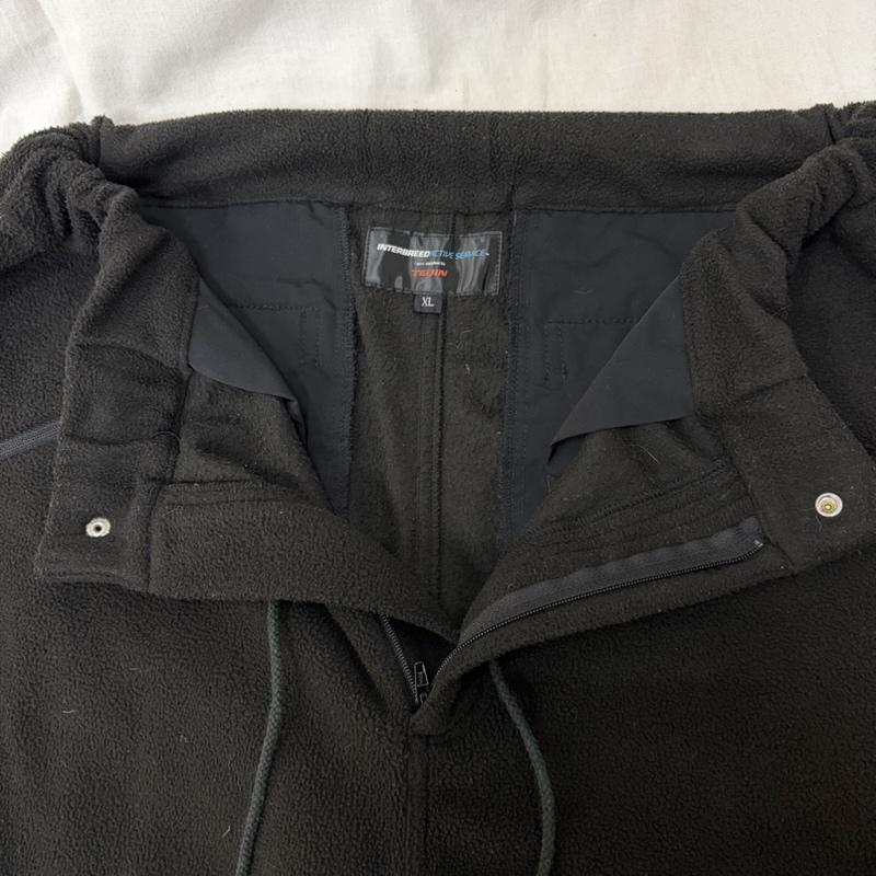 インターブリード INTERBREED ボトムス ボトムス interbreed × teijin フリースパンツ black XL XL ロゴ、文字 黒 / ブラック / black メンズ USED 古着 中古 50157396