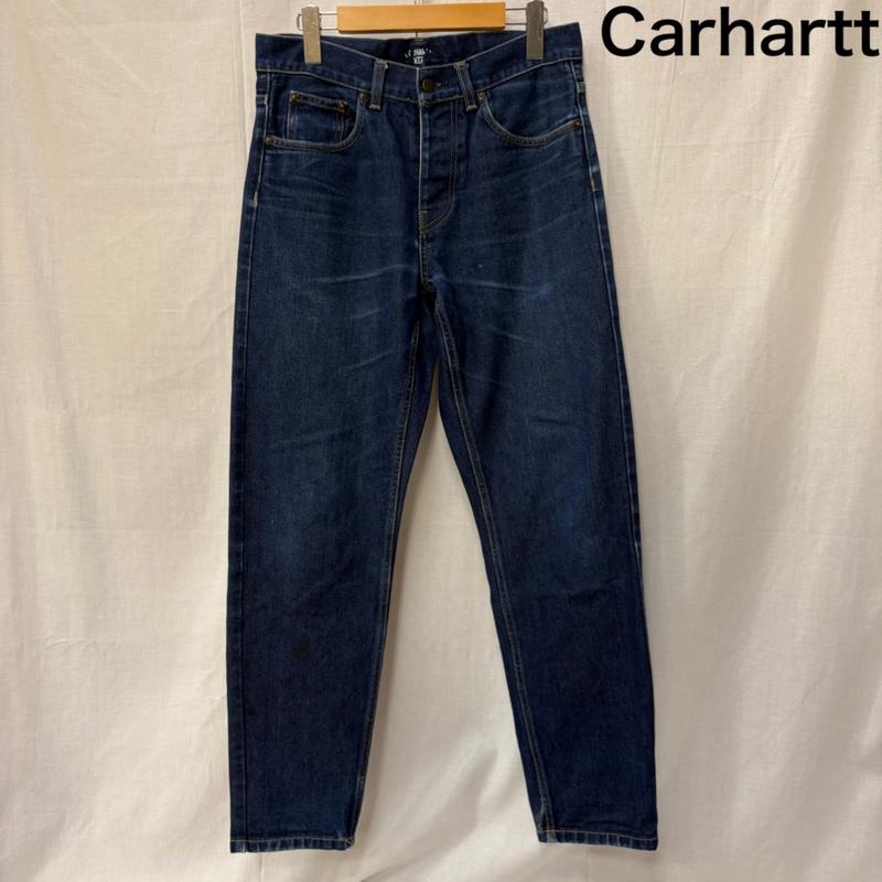 カーハート Carhartt パンツ デニム、ジーンズ Newel Pant indigo 28 28インチ ロゴ、文字 インディゴ / インディゴ / Indigo メンズ USED 古着 中古 50157400