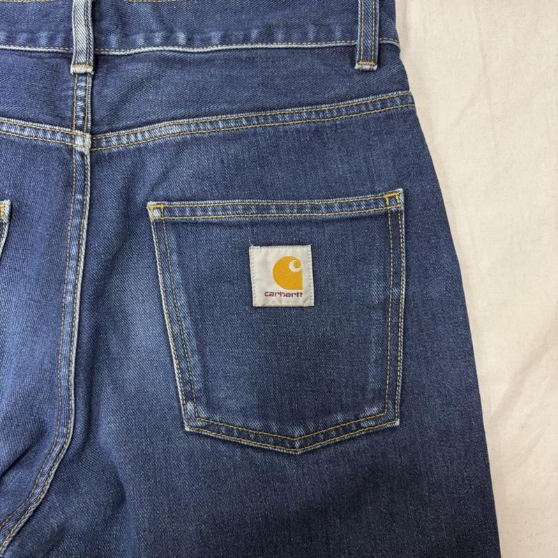 カーハート Carhartt パンツ デニム、ジーンズ Newel Pant indigo 28 28インチ ロゴ、文字 インディゴ / インディゴ / Indigo メンズ USED 古着 中古 50157400