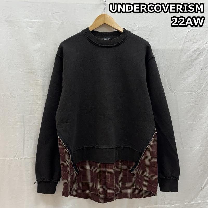 アンダーカバーイズム UNDERCOVERISM トレーナー 長袖 UI2B4809 22AW CKシャツレイヤード クルーネック スウェット トレーナー 3 メンズ USED 古着 中古 50157416