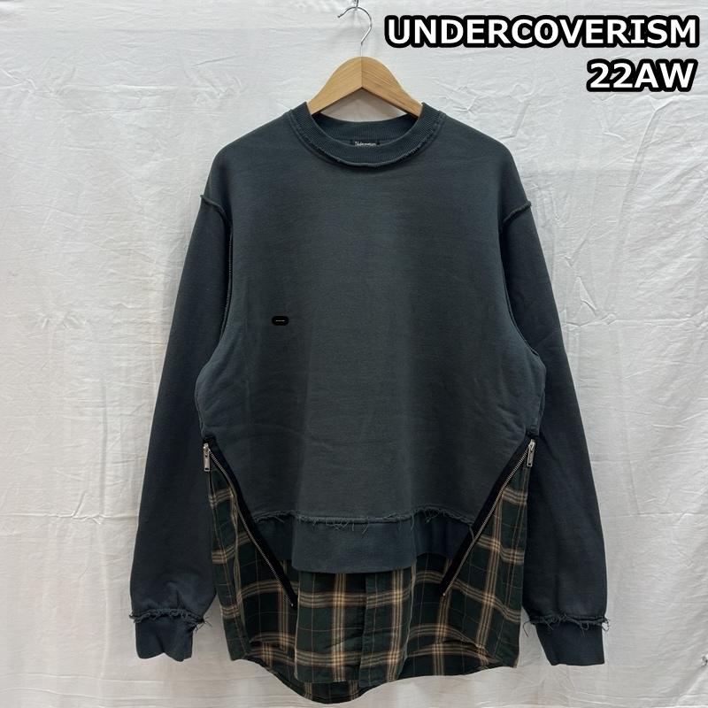 アンダーカバーイズム UNDERCOVERISM トレーナー 長袖 UI2B4809 22AW CKシャツレイヤード クルーネック スウェット トレーナー 3 メンズ USED 古着 中古 50157419