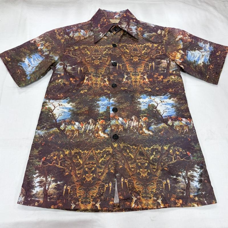ヴィンテージ VINTAGE シャツ、ブラウス 半袖 総柄 プリント ジャングル アニマル 半袖 シャツ シングルステッチ Mother - プリント マルチカラー / マルチカラー / multicolor メンズ USED 古着 中古 50157430
