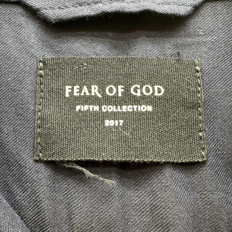 フィアーオブゴッド Fear of God シャツ、ブラウス 長袖 FIFTH COLLECTION Piped Oversized Shirt シルク シャツ L 紺 / ネイビー / navy メンズ USED 古着 中古 50157432