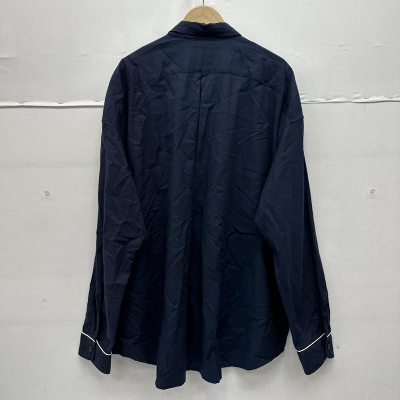 フィアーオブゴッド Fear of God シャツ、ブラウス 長袖 FIFTH COLLECTION Piped Oversized Shirt シルク シャツ L 紺 / ネイビー / navy メンズ USED 古着 中古 50157432