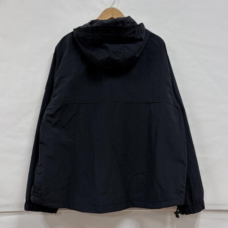 トミーヒルフィガー TOMMY HILFIGER パーカー 長袖 90’s ヴィンテージ ナイロン アノラック パーカー ハーフジップ ロゴ 刺繍 ワッペン フィリピン製 M ワンポイント X ロゴ、文字 黒 / ブラック / black X 赤 / レッド / red X 青 / ブルー / blue メンズ USED 古着 中古 50157441