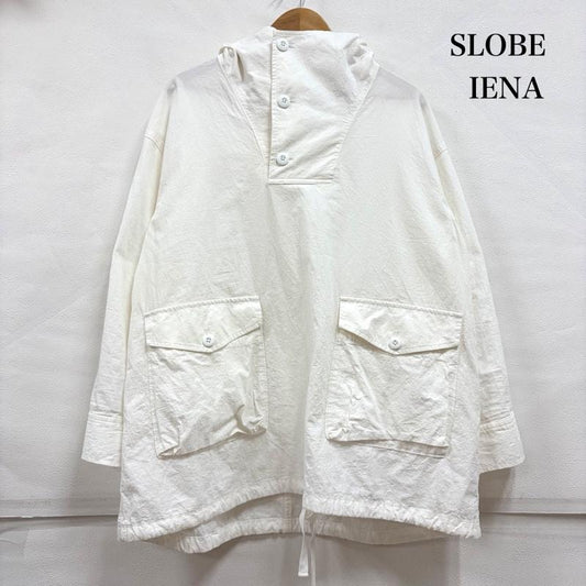 スローブイエナ SLOBE IENA パーカー 長袖 ドライコットン アノラック パーカー ポケット フーディー ブルゾン ナイロン - 無地 白 / ホワイト / white レディース USED 古着 中古 50157442