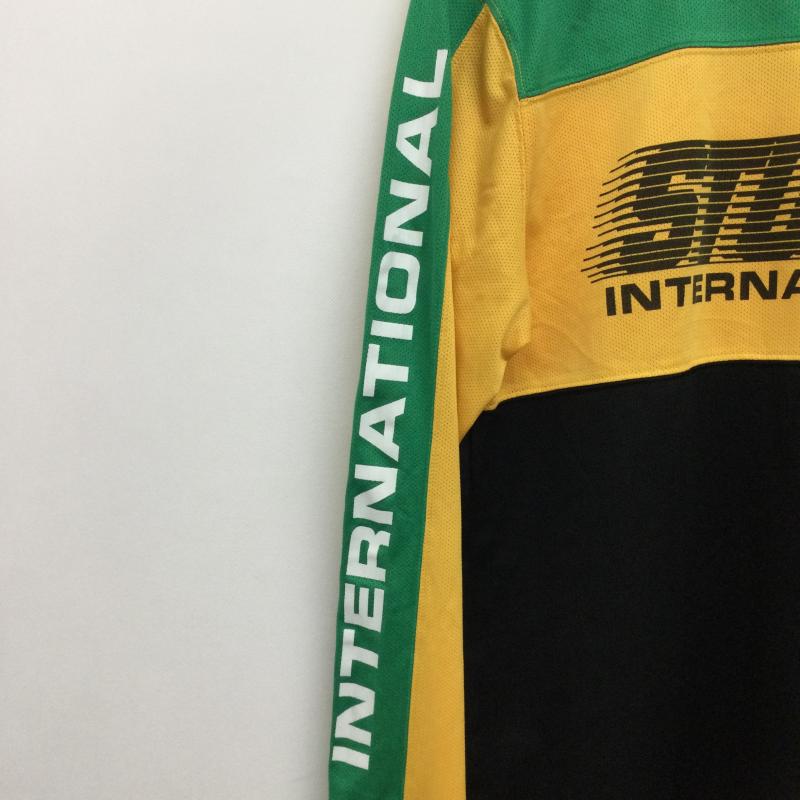 ステューシー STUSSY Tシャツ 長袖 STUSSY ロンT　メッシュ M ロゴ、文字 黒 / ブラック / black X 黄 / イエロー / yellow X 緑 / グリーン / green メンズ USED 古着 中古 50157446