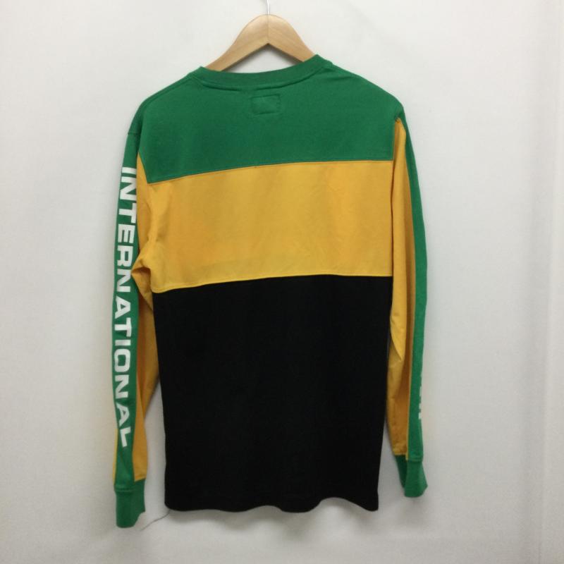 ステューシー STUSSY Tシャツ 長袖 STUSSY ロンT　メッシュ M ロゴ、文字 黒 / ブラック / black X 黄 / イエロー / yellow X 緑 / グリーン / green メンズ USED 古着 中古 50157446