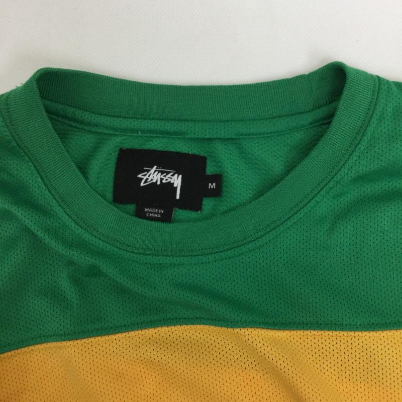ステューシー STUSSY Tシャツ 長袖 STUSSY ロンT　メッシュ M ロゴ、文字 黒 / ブラック / black X 黄 / イエロー / yellow X 緑 / グリーン / green メンズ USED 古着 中古 50157446