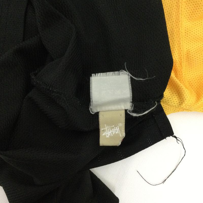 ステューシー STUSSY Tシャツ 長袖 STUSSY ロンT　メッシュ M ロゴ、文字 黒 / ブラック / black X 黄 / イエロー / yellow X 緑 / グリーン / green メンズ USED 古着 中古 50157446