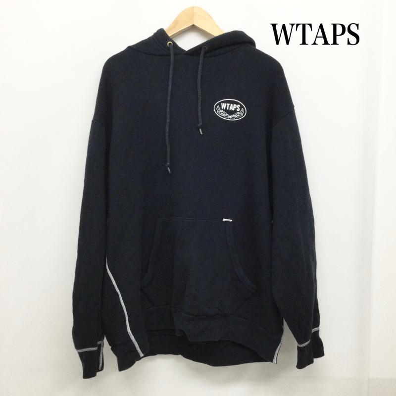 ダブルタップス WTAPS パーカー 長袖 WTAPS ダブルタップス ACADEMY HOODED COTTON 212ATDT-CSM29 パーカー フーディ ネイビー 3 ロゴ、文字 紺 / ネイビー / navy メンズ USED 古着 中古 50157448